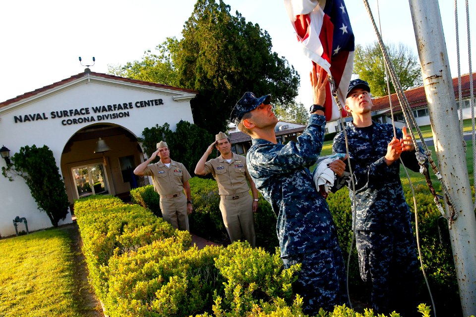US Navy 110315-N-HW977-066 Capt. Jay Kadowaki, second from left, commanding officer of Naval Surface Warfare Center (NSWC), Corona Division, and C