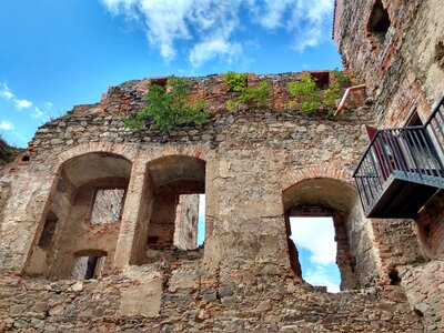 Castle the ruins of the nature