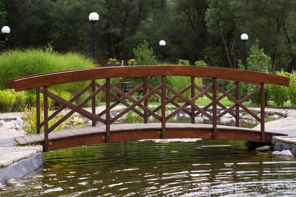 Pond alley landscape