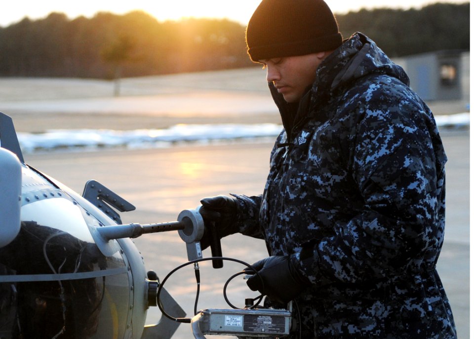 US Navy 110323-N-MU720-044 Machinist's Mate 1st Class Jason Huffman, from Guthrie, Okla., assigned to Nuclear Regional Maintenance Department, King