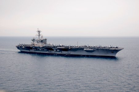 US Navy 110404-N-6505H-537 USS Carl Vinson (CVN 70) conducts flight operations while underway in the Arabian Gulf