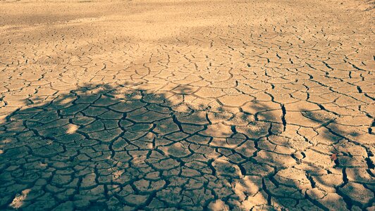 Dried up land water