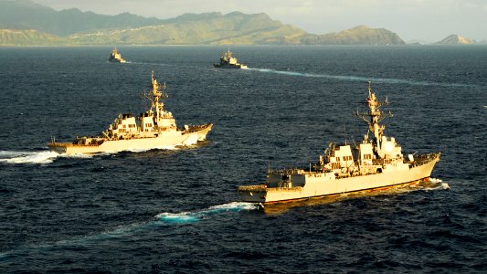 US Navy 110405-N-WP746-100 Hawaii-based surface Navy and other combatant units participated in Koa Kai 11-2, an integrated training event with the