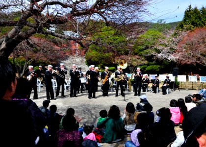 US Navy 110406-N-RO948-062 The U.S. 7th Fleet Band performs at a city park while on tour in the Republic of Korea