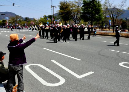US Navy 110409-N-RO948-027 The U.S. 7th Fleet Band marches through the streets during the 2011 Jinhae International Military Band and Honor Guard F
