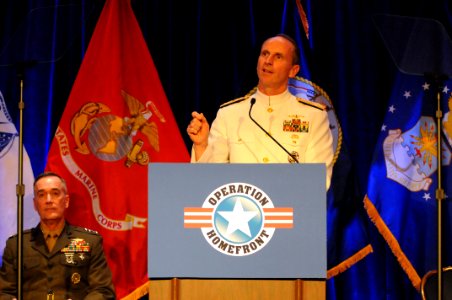 US Navy 110407-N-4930E-326 Vice Chief of Naval Operations Adm. Jonathan W. Greenert speaks of the characteristics of this year's Navy Military Chil