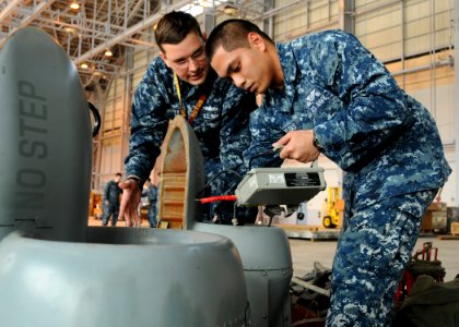 US Navy 110413-N-VA590-062 Sailors use an IM-265 beta-gamma detector