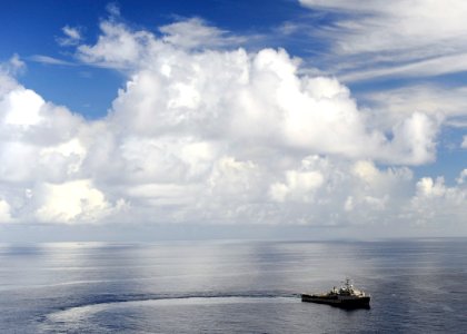 US Navy 110413-F-HS649-651 The amphibious transport dock ship USS Cleveland (LPD 7) transits toward the Kingdom of Tonga