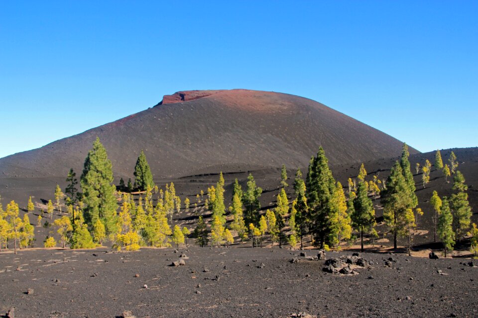 Tenerife landscape mountain lava field