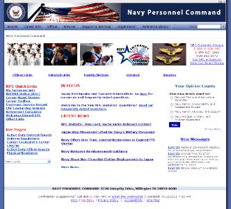 US Navy 110411-N-XX000-001 Navy Personnel Command launched its new website to comply with a Navy-wide mandate to consolidate all public websites