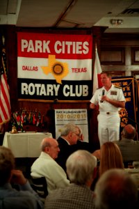 US Navy 110415-N-YM440-091 Adm. Patrick M. Walsh, commander of U.S. Pacific Fleet, speaks to the Park Cities Rotary Club during a Dallas-Ft. Worth