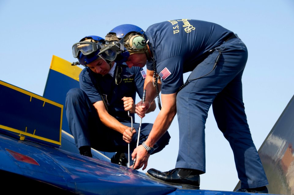 US Navy 110417-N-IR859-087 The Blue Angels performed at the joint reserve base as part of the 2011 show season and in celebration of the Centennial