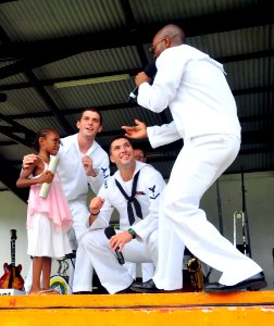 US Navy 110501-O-ZZ999-004 The Pacific Partnership 2011 band plays a concert during a community service project at Unity Park
