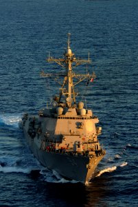 US Navy 110423-N-ZI300-337 The guided-missile destroyer USS Nitze (DDG 94) is underway during the Atlantic phase of UNITAS 52
