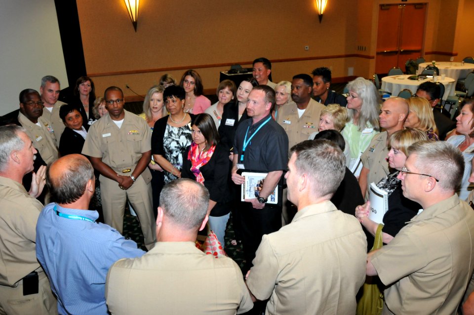 US Navy 110503-N-8190H-010 Rear Adm. Townsend G. Alexander, commander of Navy Region Southeast, speaks at the second annual Department of the Navy