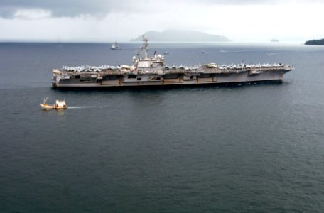 US Navy 110501-N-SB672-475 The aircraft carrier USS Ronald Reagan (CVN 76) arrives for a scheduled port visit to Phuket, Thailand