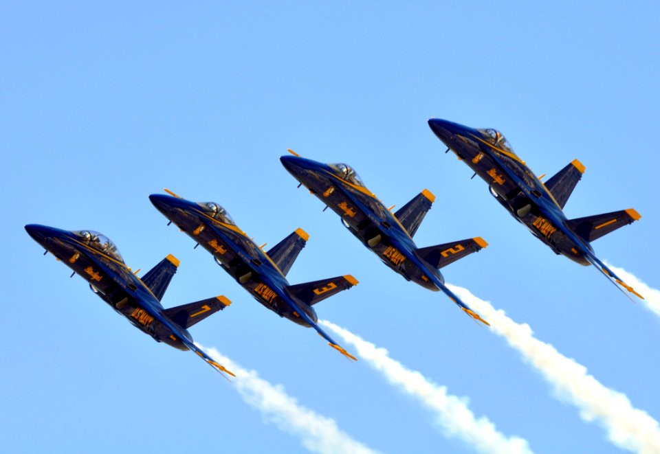 US Navy 110506-N-SD120-007 The Blue Angels perform at N'awlins Air Show at Naval Air Station Joint Reserve Base (NAS JRB) New Orleans