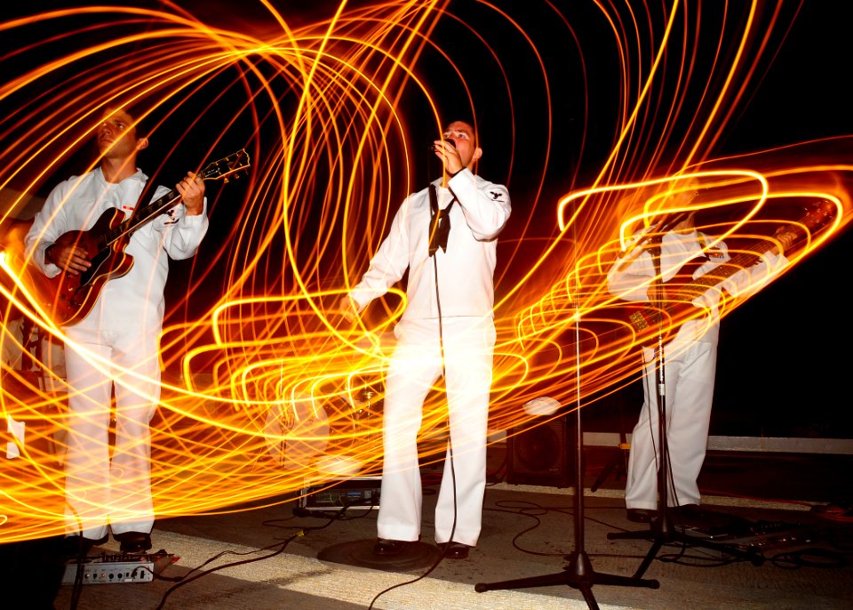 US Navy 110508-N-BC134-082 The Pacific Partnership 2011 band performs during a reception aboard USS Cleveland (LPD 7)