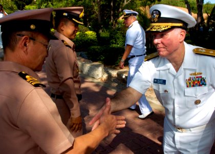 US Navy 110511-N-VY256-168 Rear Adm. Thomas Carney tours a sea turtle sanctuary