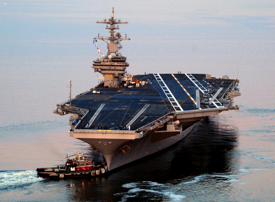 US Navy 110511-N-VQ827-135 The Nimitz-class aircraft carrier USS George H.W. Bush (CVN 77) departs Naval Station Norfolk