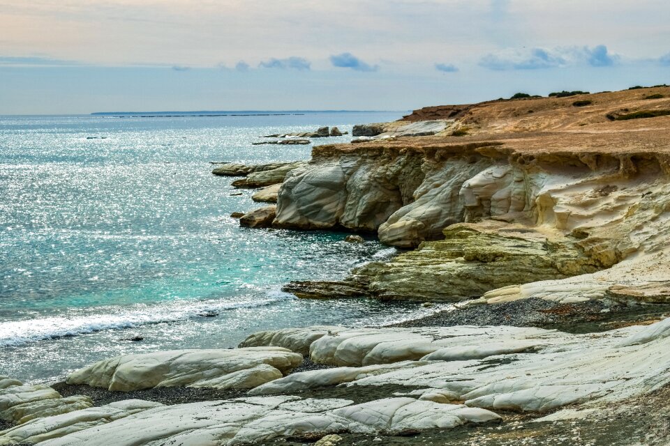 Landscape rocky coast seaside photo