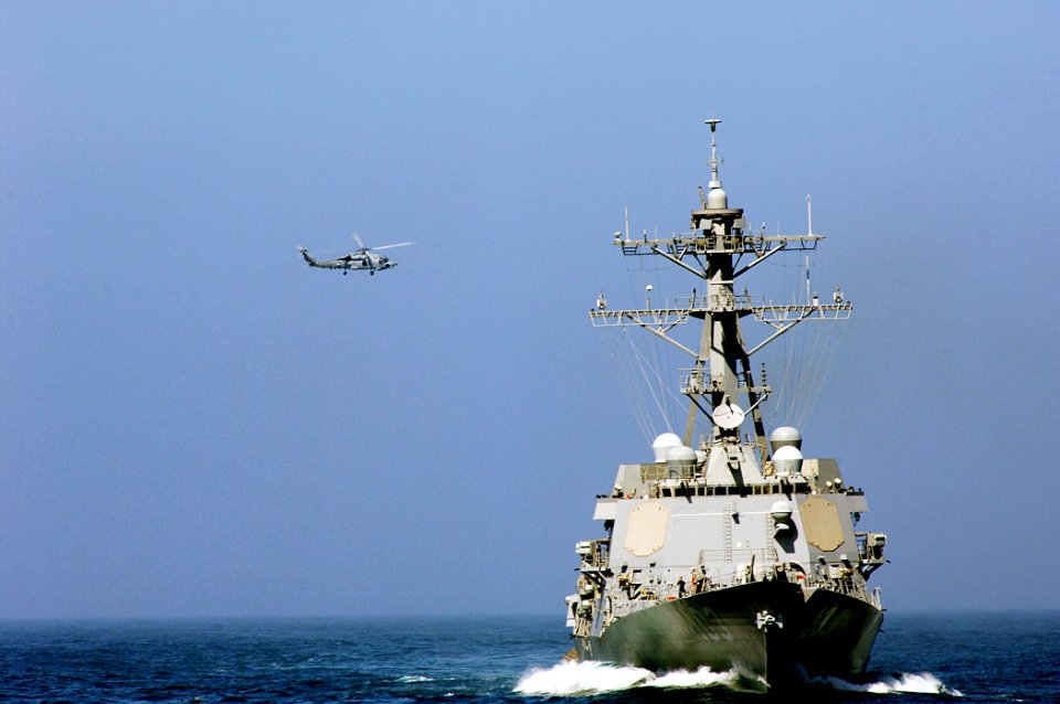 US Navy 110514-N-XQ375-374 The guided-missile destroyer USS Truxtun (DDG 103) is underway in the Atlantic Ocean during her first-ever combat deploy