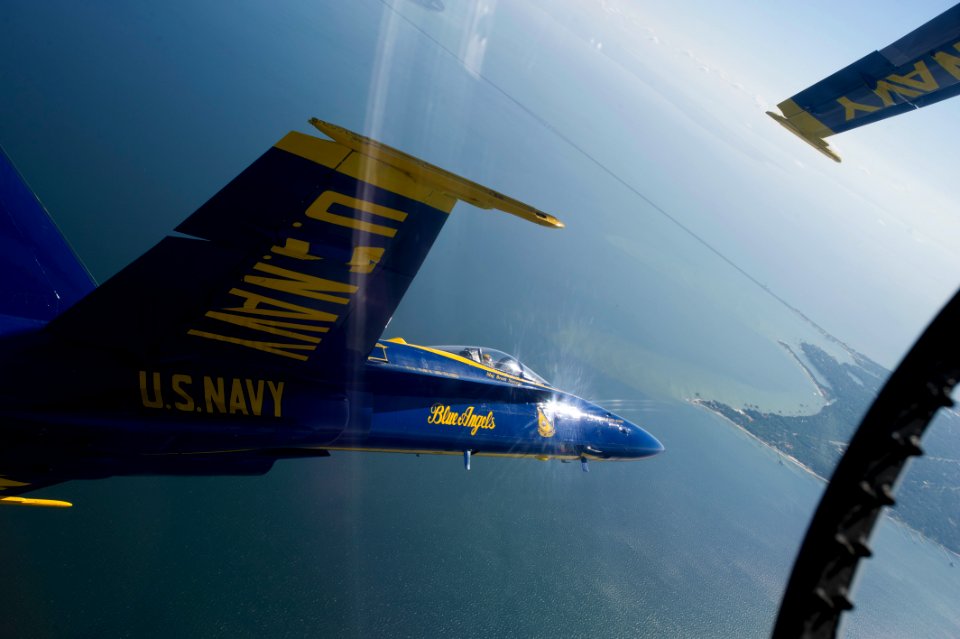 US Navy 110517-N-BA418-009 U.S. Marine Corps Maj. Brent Stevens, left wingman for the 2011 U.S. Navy flight demonstration squadron, the Blue Angels