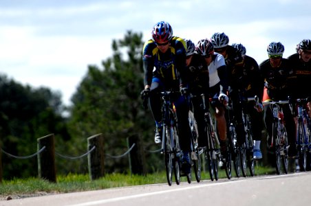 US Navy 110520-N-CD297-022 Lt. John C. Edmonston, a member of Team Navy-Coast Guard, participates in the 30-kilometer upright bike road race