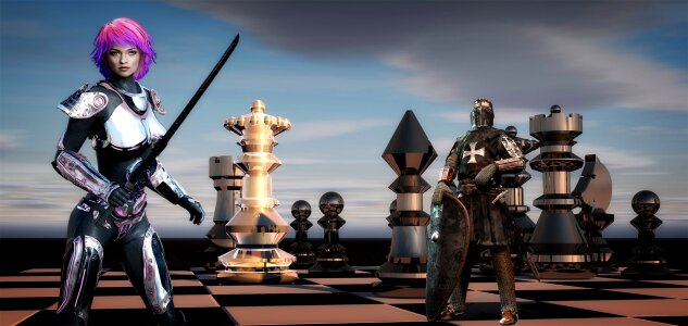Armor chess swordsman