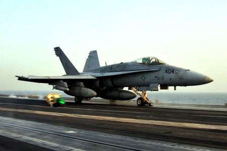 US Navy 110520-N-1004S-698 An F-A-18C assigned to the Death Rattlers of Marine Fighter Attack Squadron (VMFA) 323 catapults from the aircraft carri