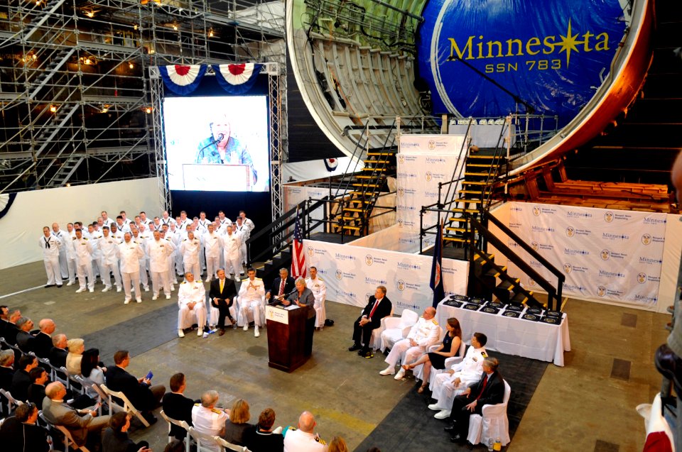 US Navy 110520-N-ZB612-258 Keel laying ceremony for Minnesota (SSN 783)