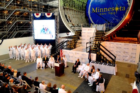 US Navy 110520-N-ZB612-258 Keel laying ceremony for Minnesota (SSN 783)