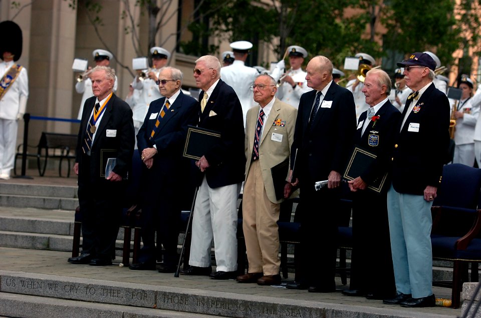 US Navy 110603-N-KV696-242 Battle of Midway veterans are honored during the 69th anniversary Battle of Midway commemoration ceremony