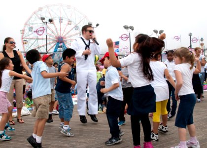 US Navy 110526-N-1251W-028 Musician 3rd Class Tommy Stanley, from Kirbyville, Texas, assigned to the Navy Band Northeast Rhode Island Sound group,