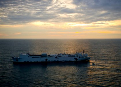 US Navy 110602-N-RM525-268 The Military Sealift Command hospital ship USNS Comfort (T-AH 20) is anchored off the coast of Tumaco, Colombia during C