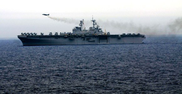 US Navy 110602-N-OS574-163 An AV-8B Harrier assigned to Marine Medium Tiltrotor Squadron (VMM) 263 (Reinforced), from the 22nd Marine Expeditionary