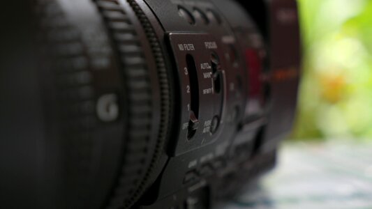 Sony lens gray camera