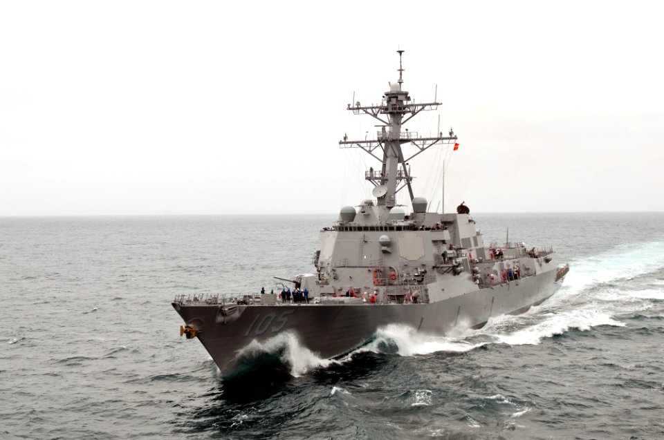 US Navy 110609-N-BT887-507 The guided-missile destroyer USS Dewey (DDG 105) is underway in the Pacific Ocean as part of the John C. Stennis Carrier