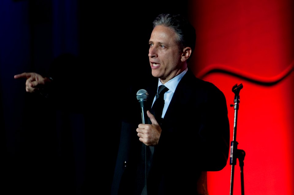 US Navy 110616-N-TT977-192 Jon Stewart performs at the Stand Up for Heroes dinner at the Ronald Reagan Building in Washington, D.C
