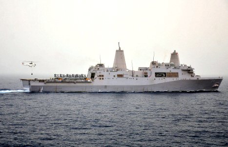 US Navy 110613-N-ZS026-005 An 330EV Puma helicopter assigned to the Military Sealift Command dry cargo and ammunition ship USNS Alan Shepard (T-AKE