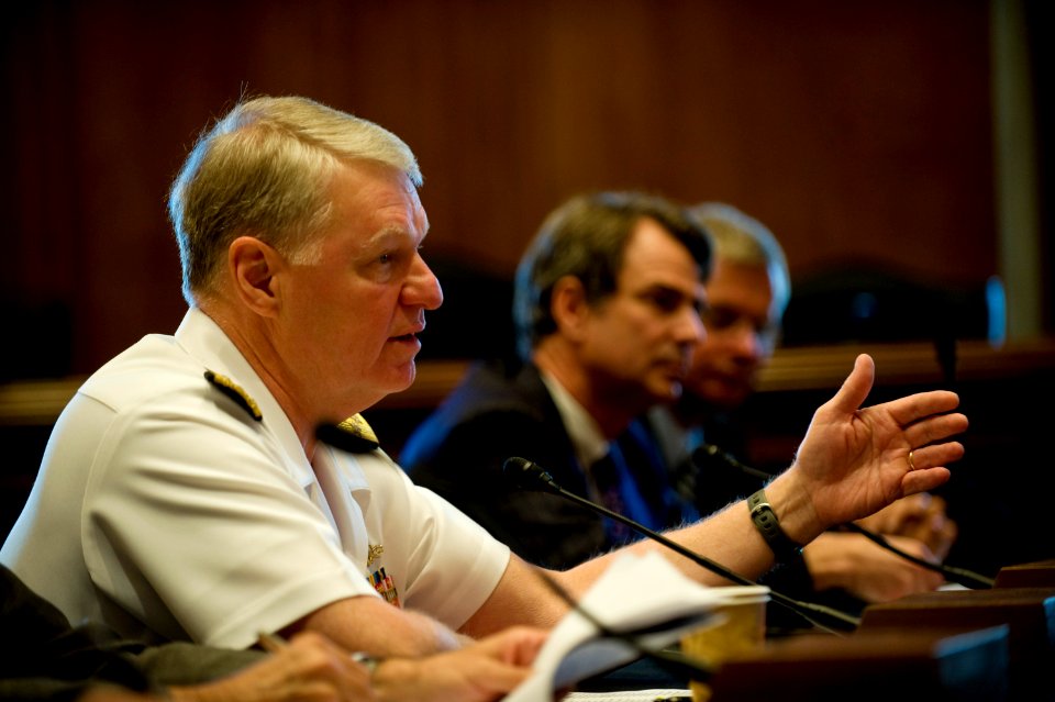 US Navy 110616-N-ZB612-051 Chief of Naval Operations (CNO) Adm. Gary Roughead speaks on