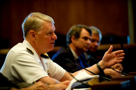 US Navy 110616-N-ZB612-051 Chief of Naval Operations (CNO) Adm. Gary Roughead speaks on