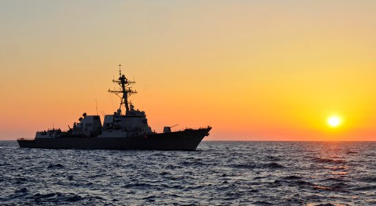 US Navy 110616-N-YM590-301 USS Truxtun (DDG 103) transits the Mediterranean Sea