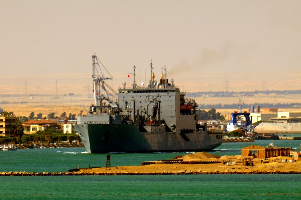 US Navy 110618-N-QL471-100 USNS Sacagawea (T-AKE 2) transits the Suez Canal