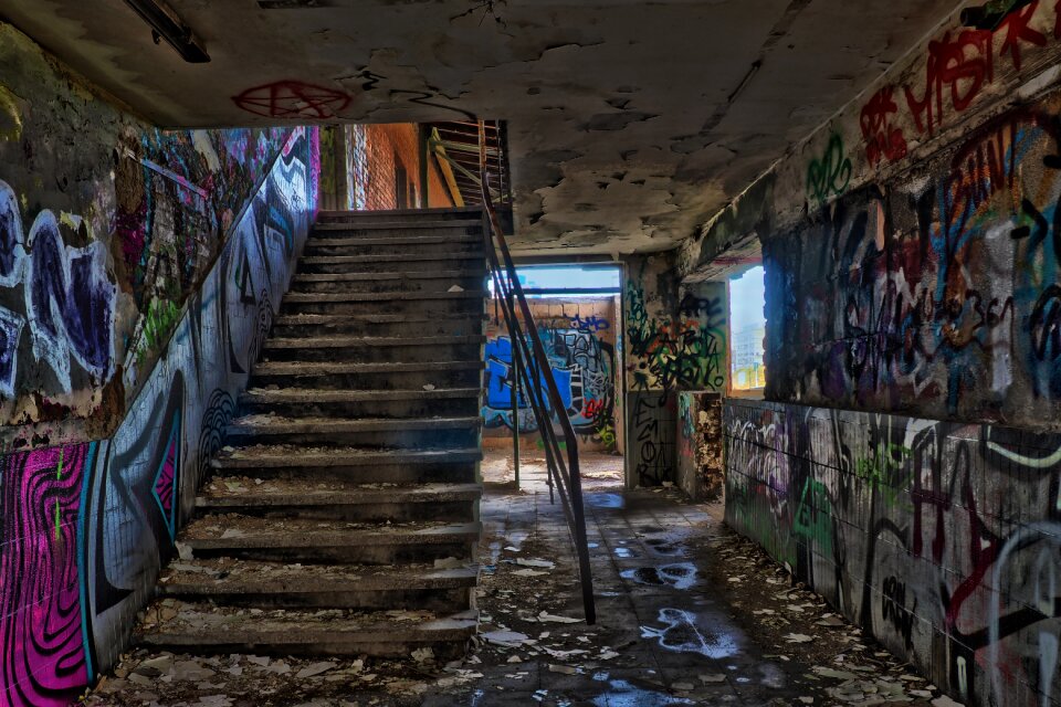 Ruin stairs staircase
