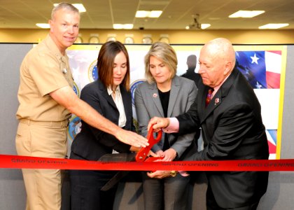 US Navy 110624-N-PB383-022 Rear. Adm. William French, commander of Navy Region Southwest, left, along with government and Red Cross officials