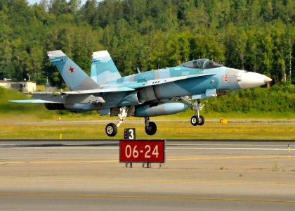 US Navy 110624-N-GO535-745 n F-A-18C Hornet assigned to the Fighting Omars of Fighter Squadron Composite (VFC) 12 takes off from Runway 6 at Elmend