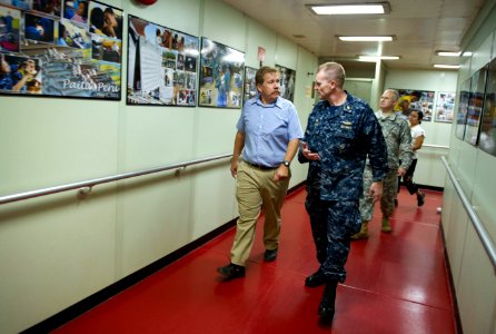 US Navy 110624-N-RM525-163 Capt. David Weiss, commanding officer of the Medical Treatment Facility aboard the Military Sealift Command hospital shi