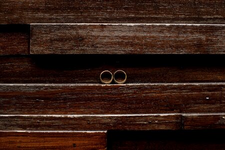 Wedding wedding ring wood photo