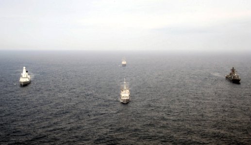 US Navy 110629-N-XZ912-128 Ships participate in maneuvering exercises during FRUKUS 2011